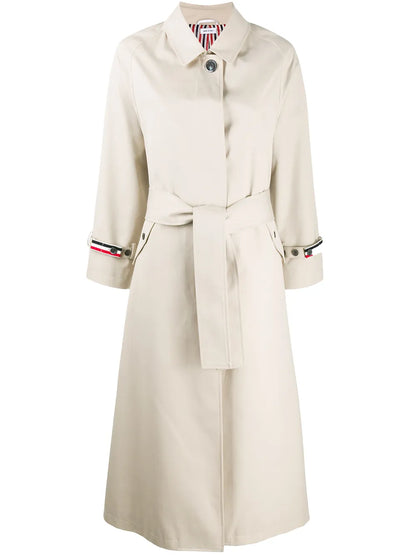 Raglan-Sleeve Waterproof Trench Overcoat