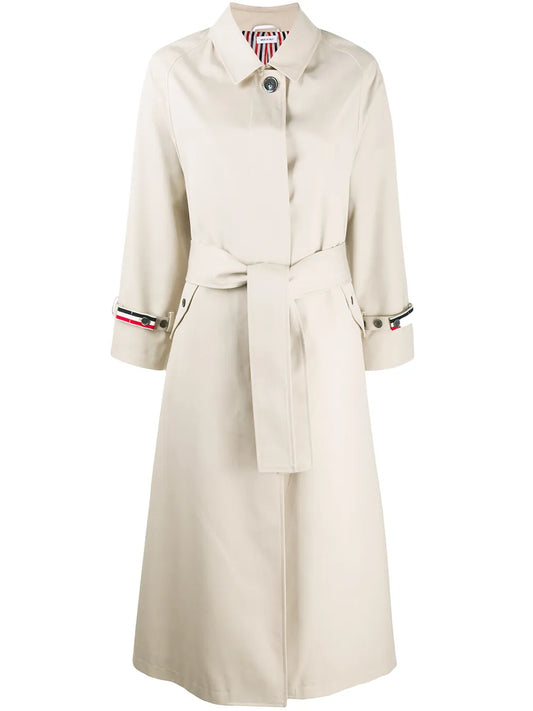 Raglan-Sleeve Waterproof Trench Overcoat