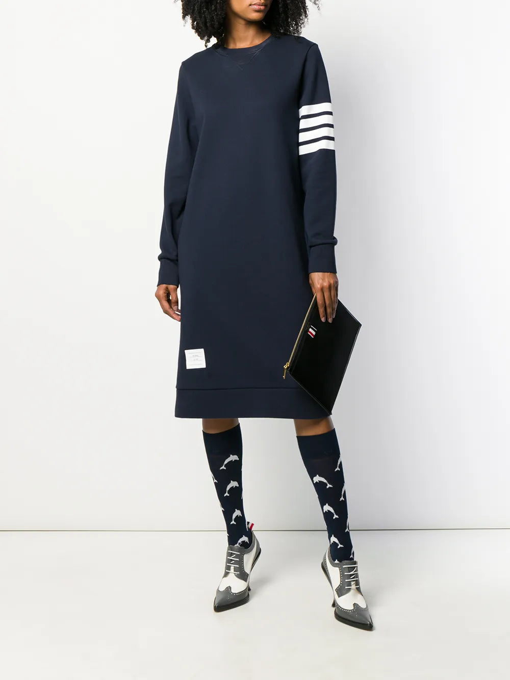 4-Bar Loopback Sweatshirt Dress