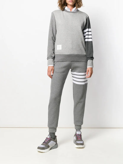 4-Bar Loopback Crew Neck Sweatshirt