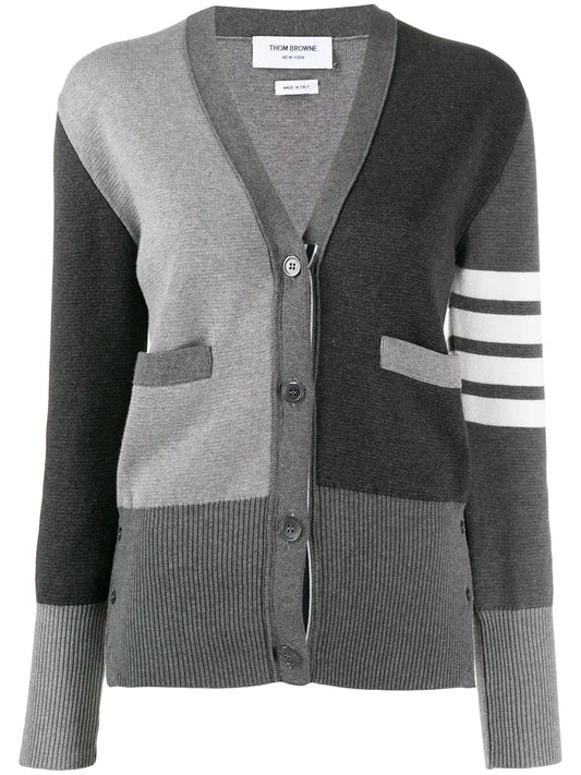 Funmix 4-Bar V-Neck Cardigan