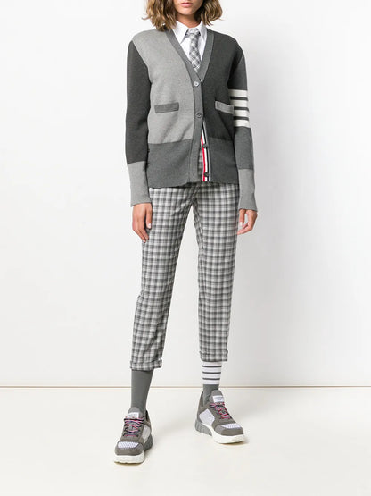 Funmix 4-Bar V-Neck Cardigan