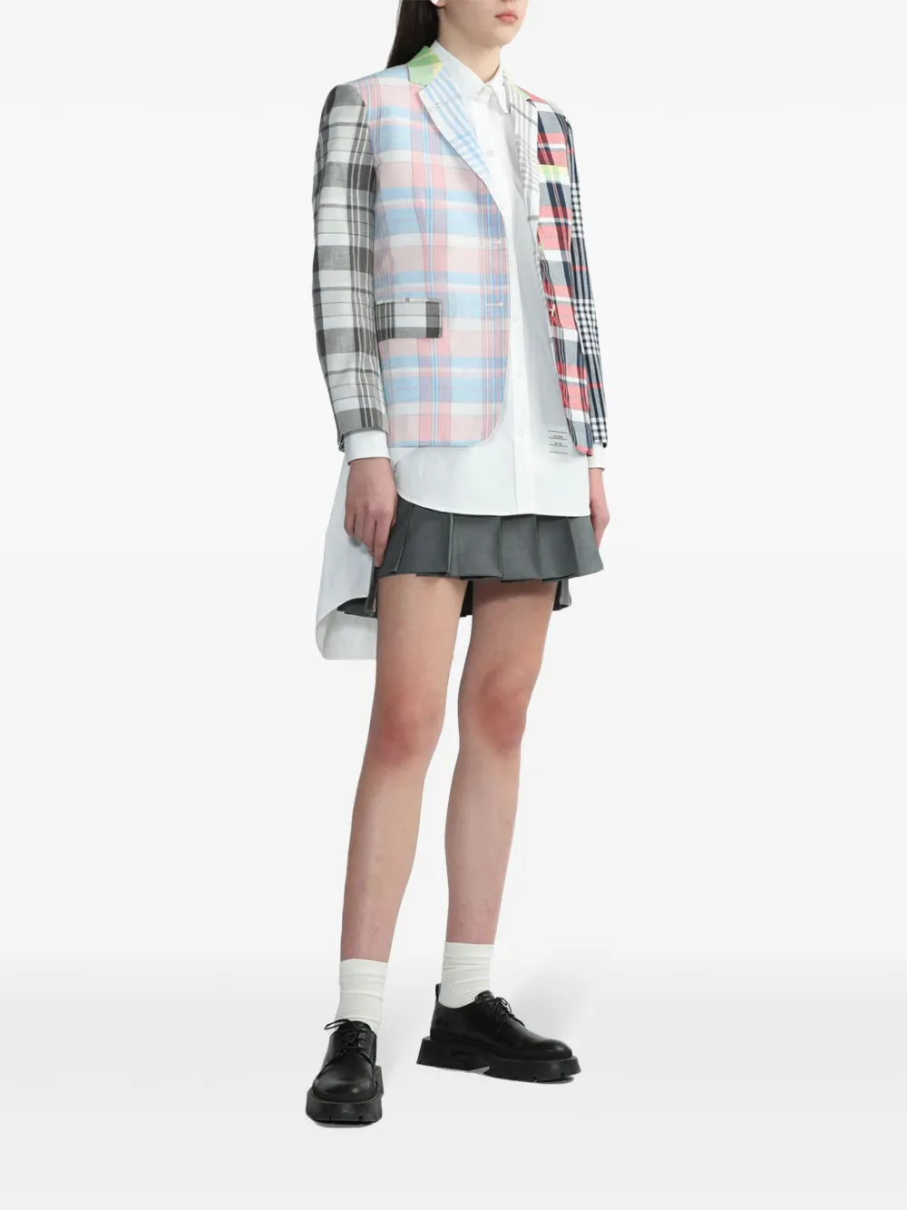 4-Bar Pleated Miniskirt