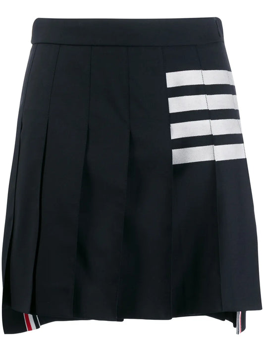 4-Bar Pleated Miniskirt