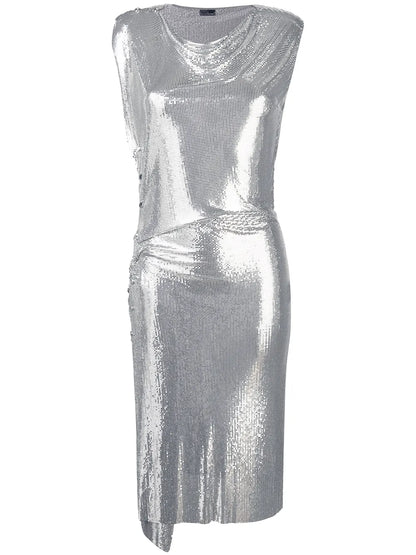 Draped Midi Dress