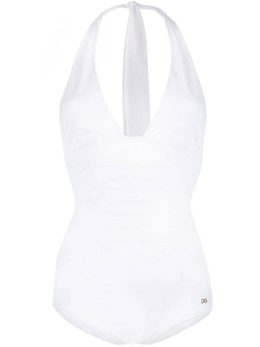 Plunge-Neck One-Piece Swimsuit