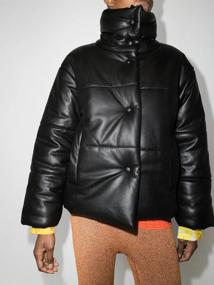 Hide Vegan Leather Puffer Jacket
