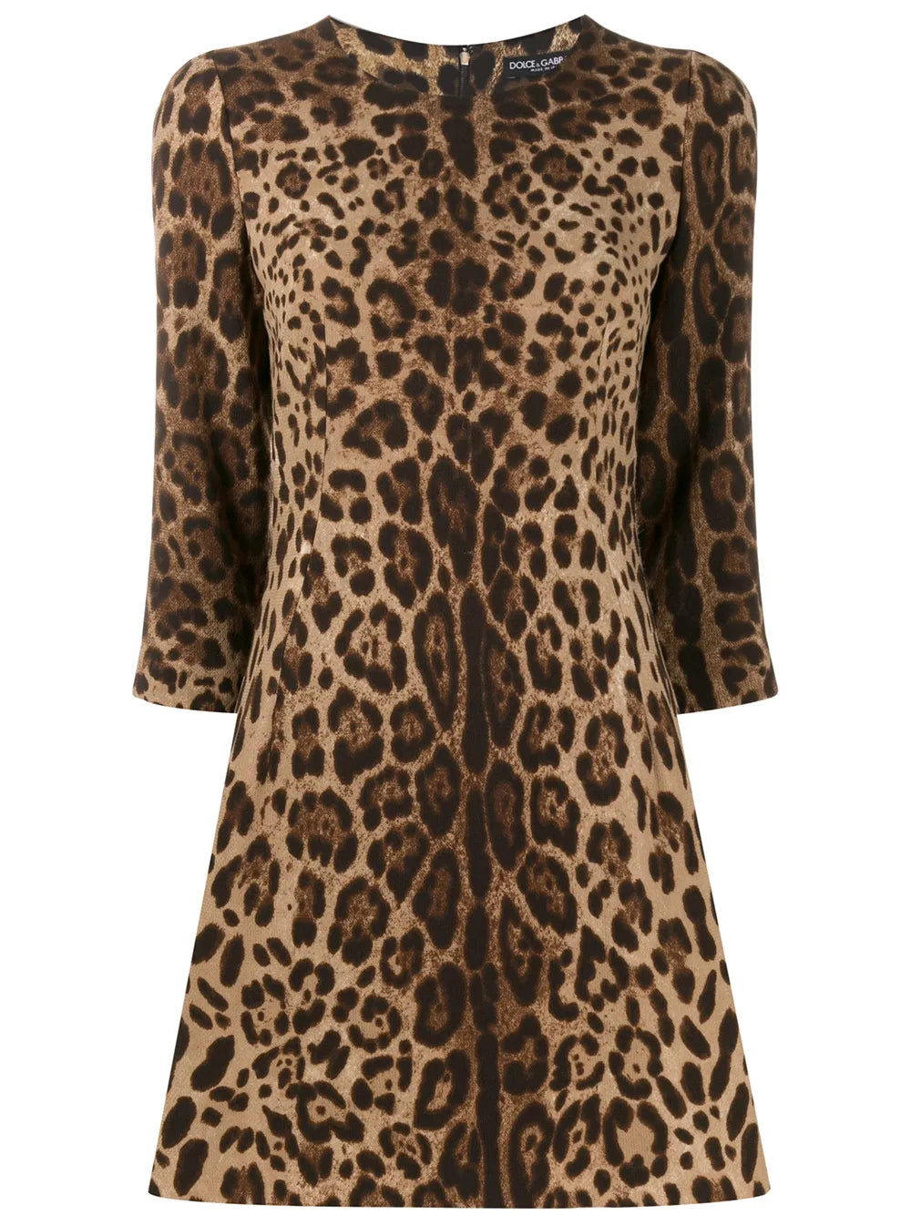 Leopard-Print Crepe Minidress