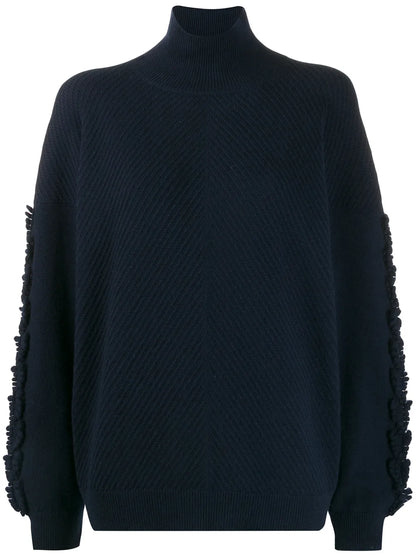 Textured Sleeves Detail Jumper