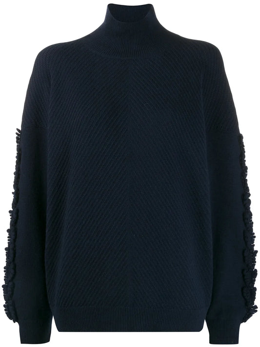 Textured Sleeves Detail Jumper