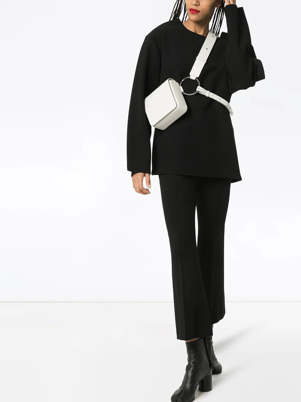 Flared Cropped Trousers