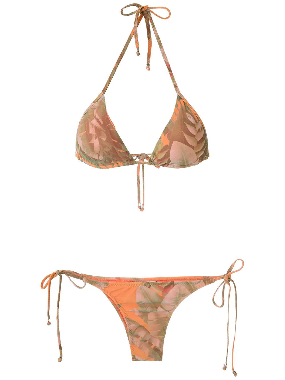 Printed Triangle Bikini Set