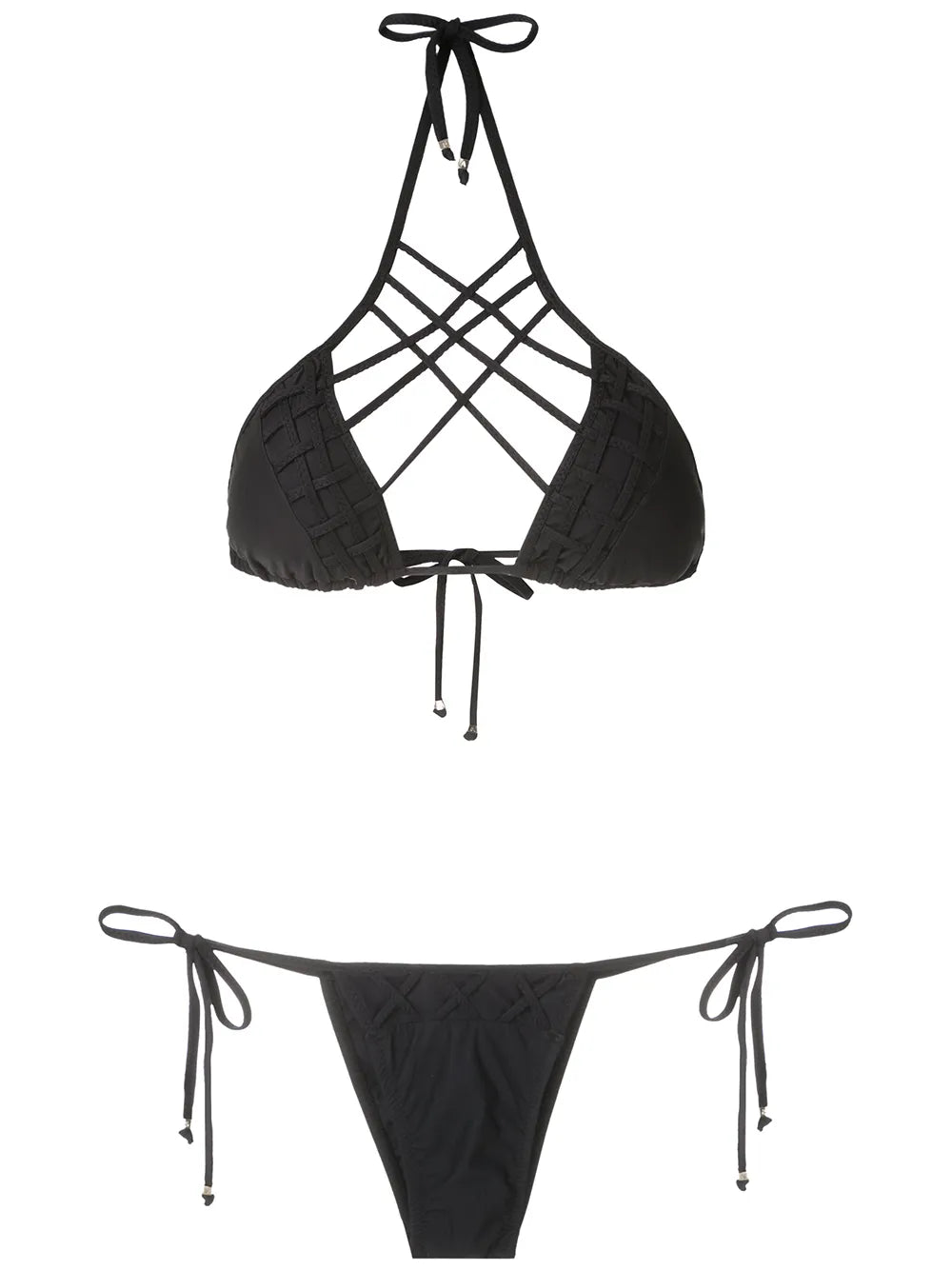 Strappy Triangle Bikini Set