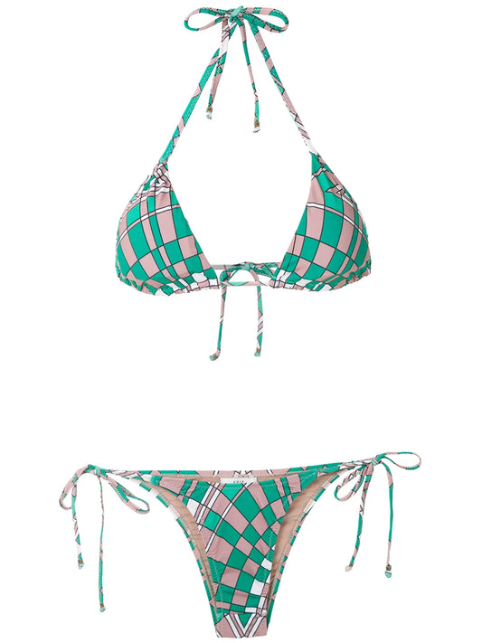 Geometric Print Bikini Set