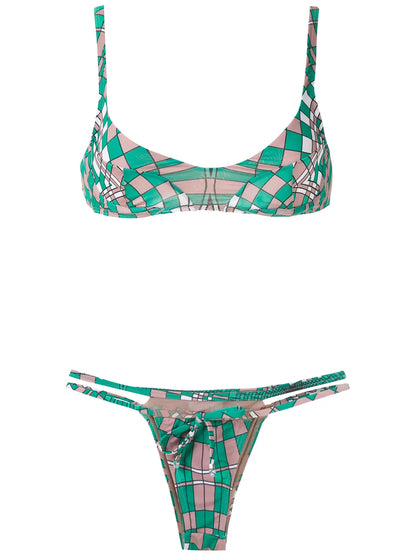 Geometric Print Bikini Set