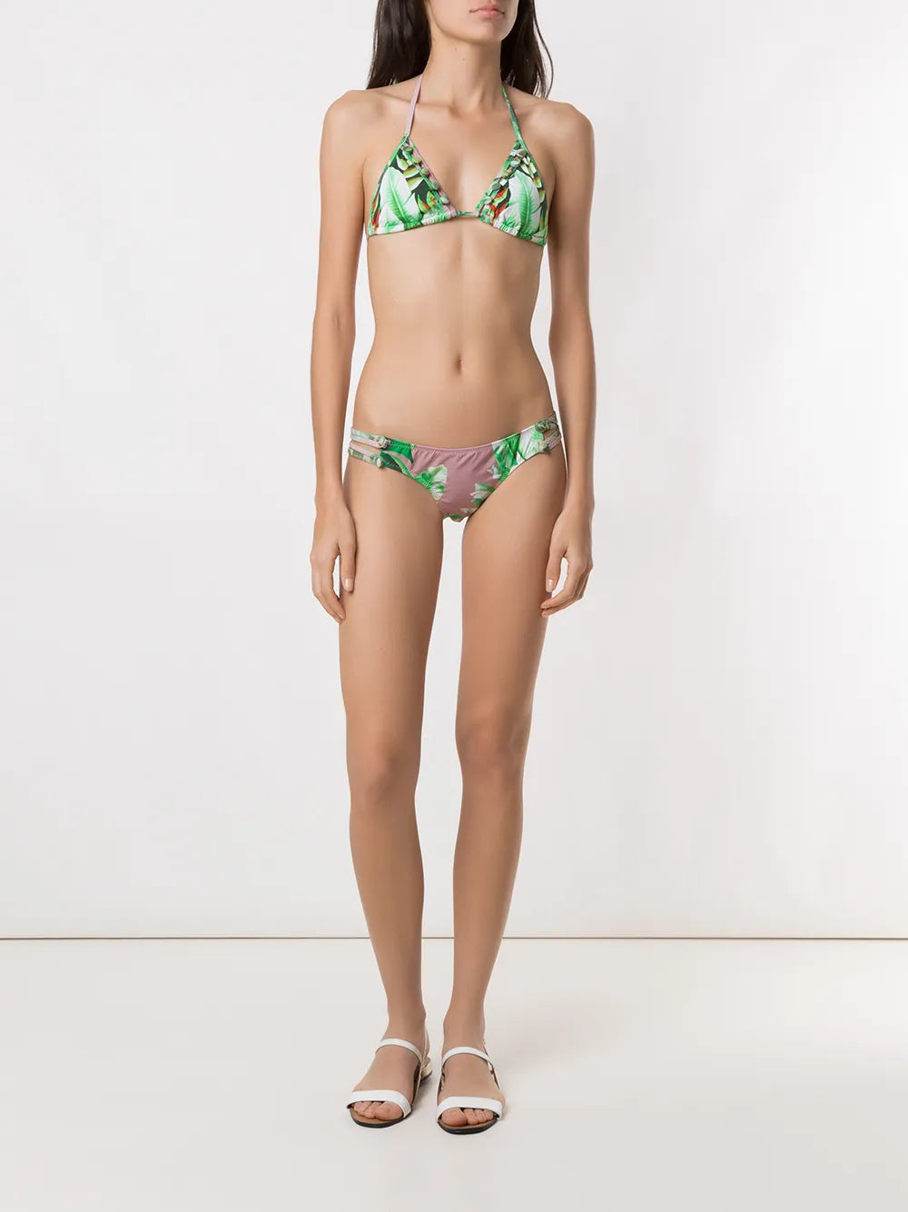 Printed Triangle Bikini Set