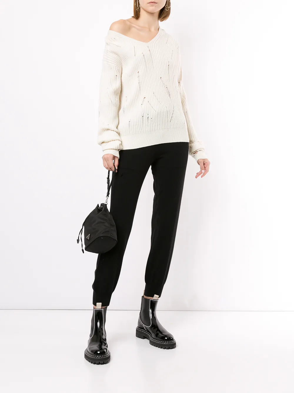 Drawstring Cashmere Track Pants