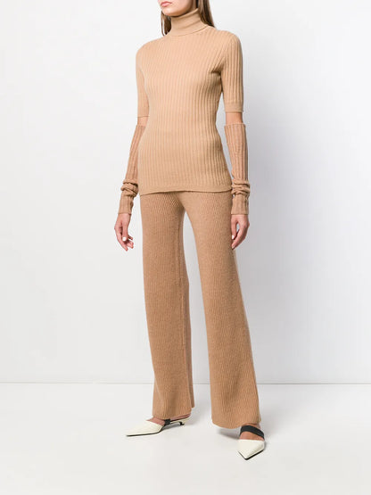 Ribbed Roll-Neck Victoria Sweater