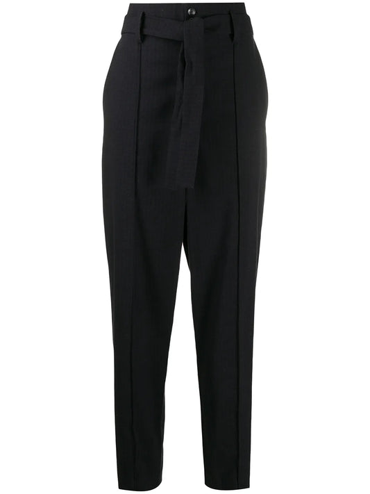 High-Waist Tapered Trousers