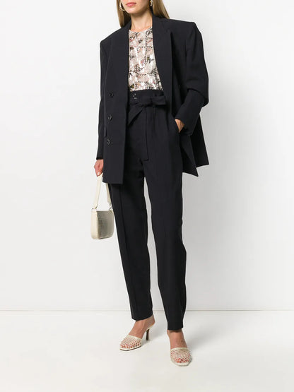 High-Waist Tapered Trousers