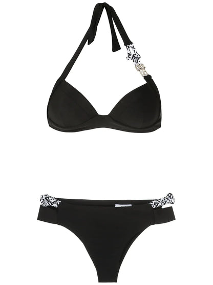 Rope Details Balconette Bikini Set