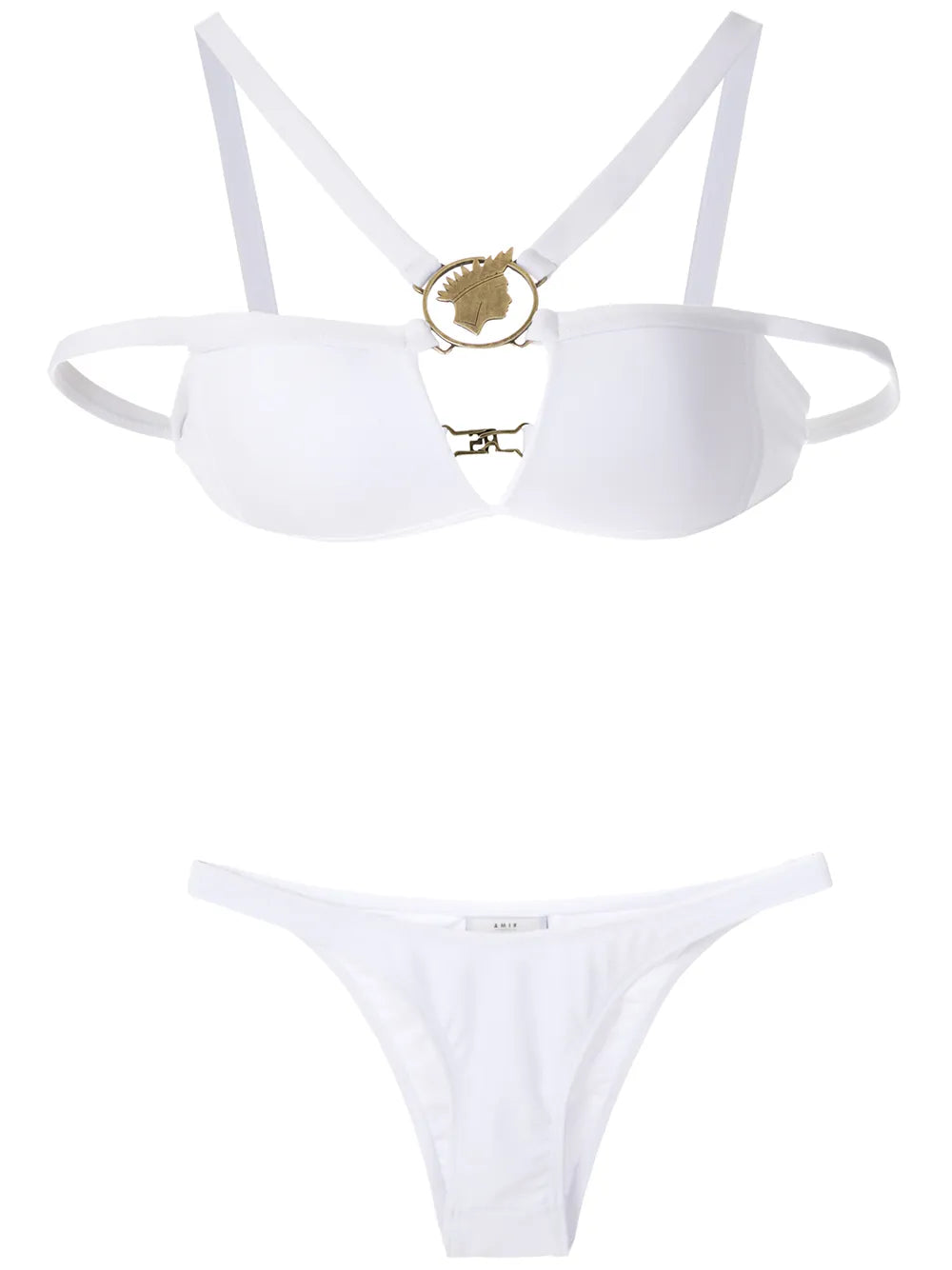 Metallic Embellishment Bikini Set