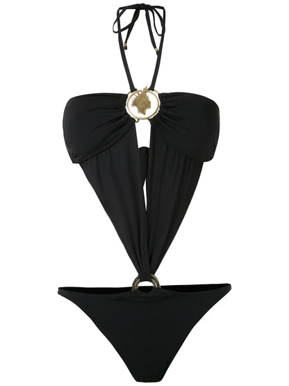 Cut Out Halterneck Swimsuit