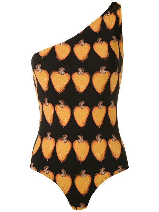 Printed One Shoulder Swimsuit