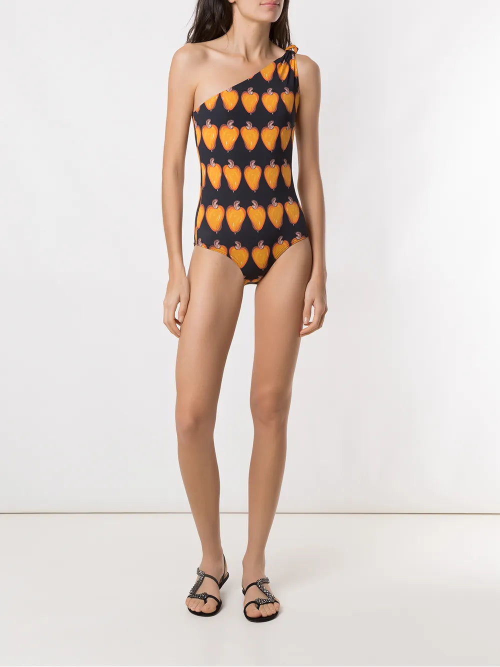 Printed One Shoulder Swimsuit