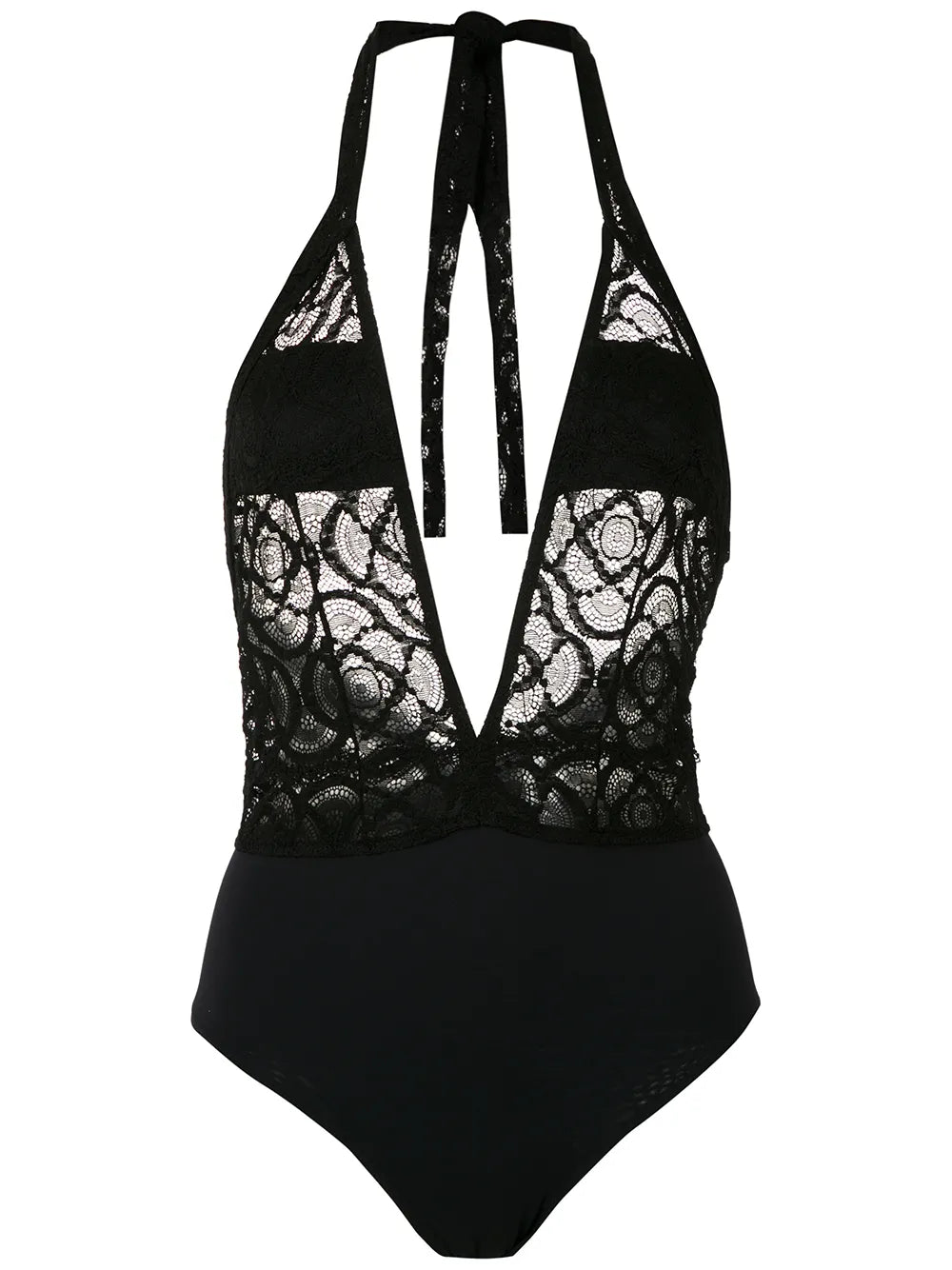 Lace Panel Swimsuit