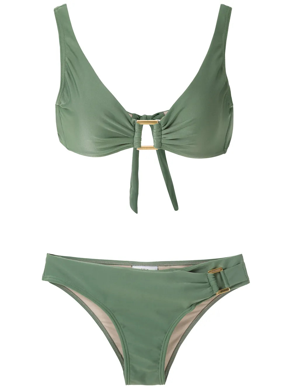 Metallic Embellishments Bikini Set