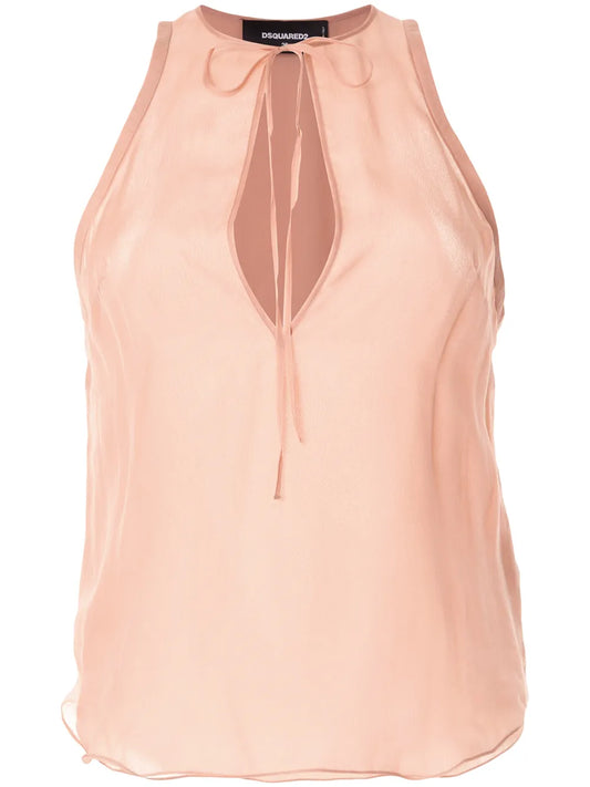 Sleeveless Silk Blouse