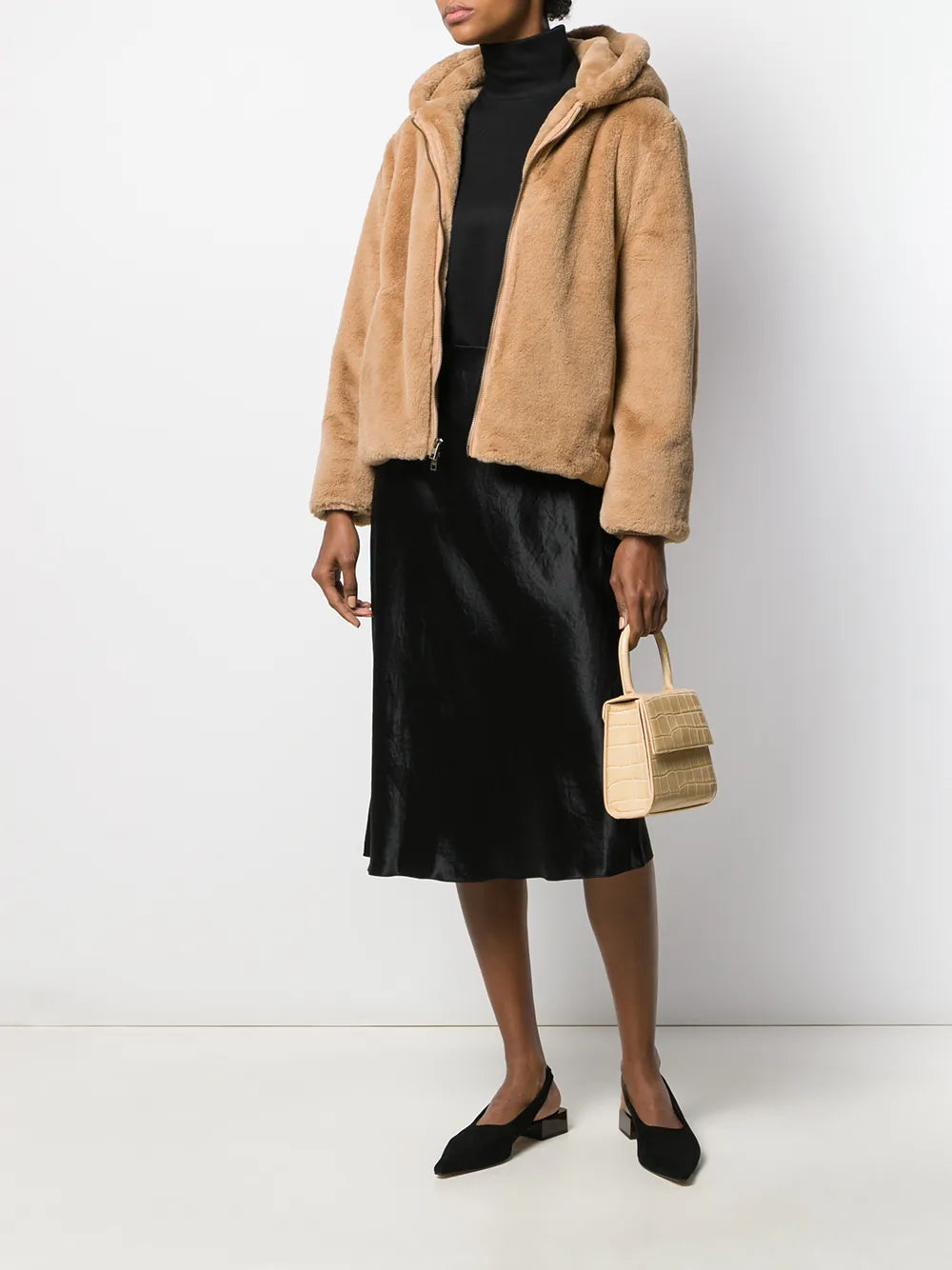 High-Waisted Midi Skirt