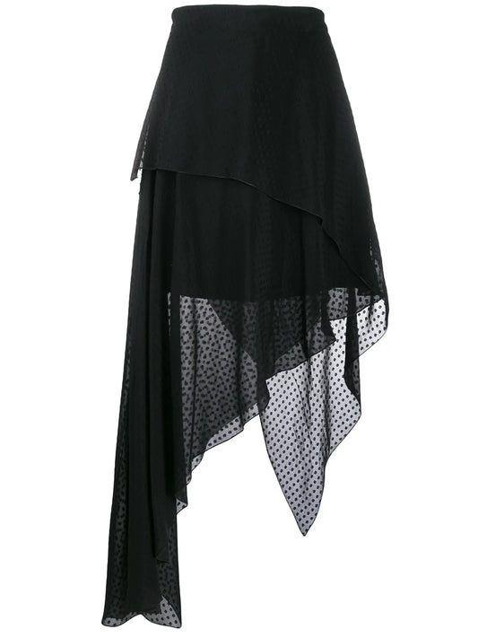 Asymmetric Polka Dot Skirt