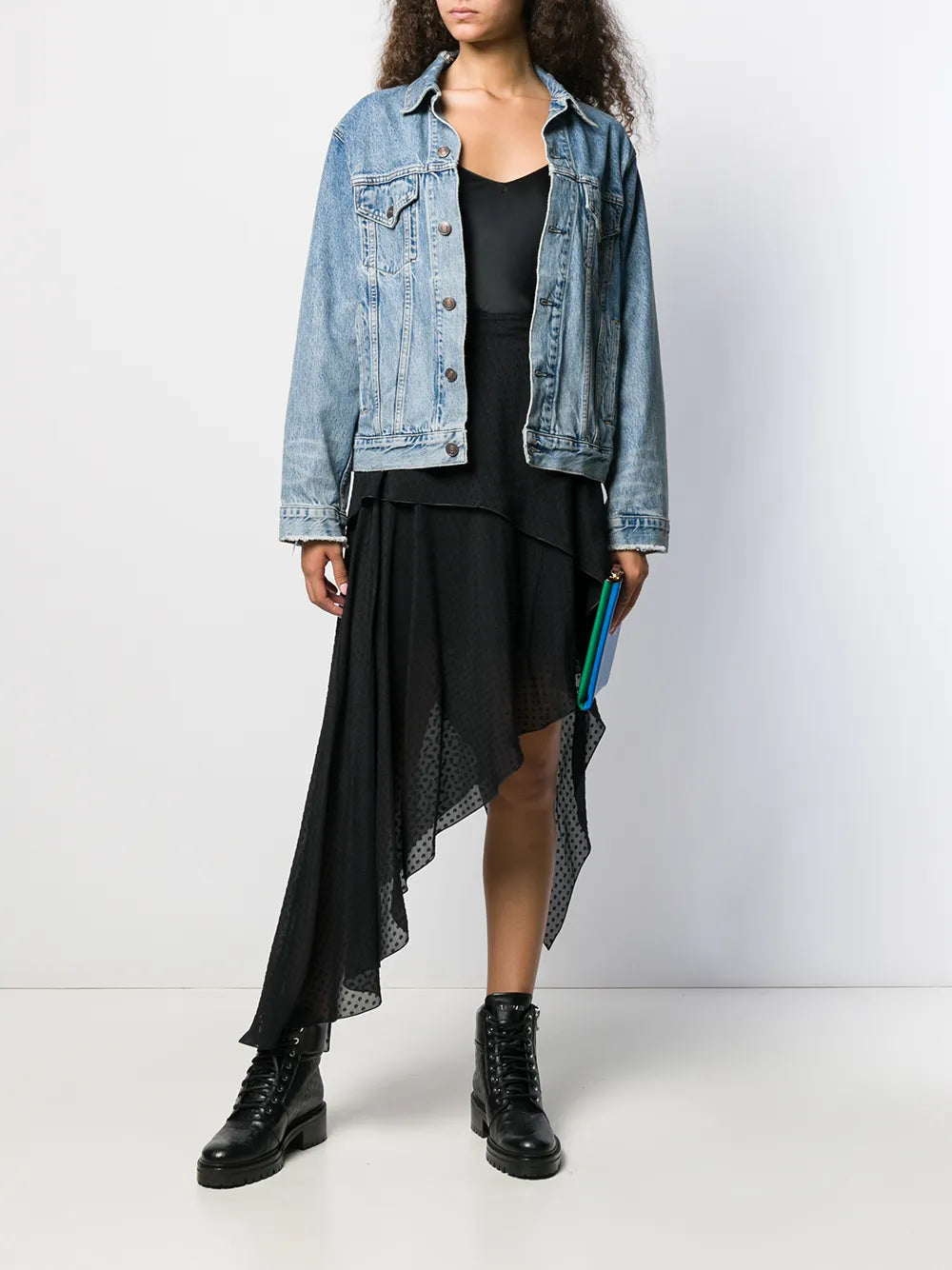 Asymmetric Polka Dot Skirt