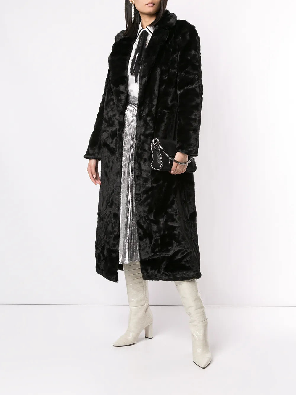 Black Bird Faux-Fur Coat