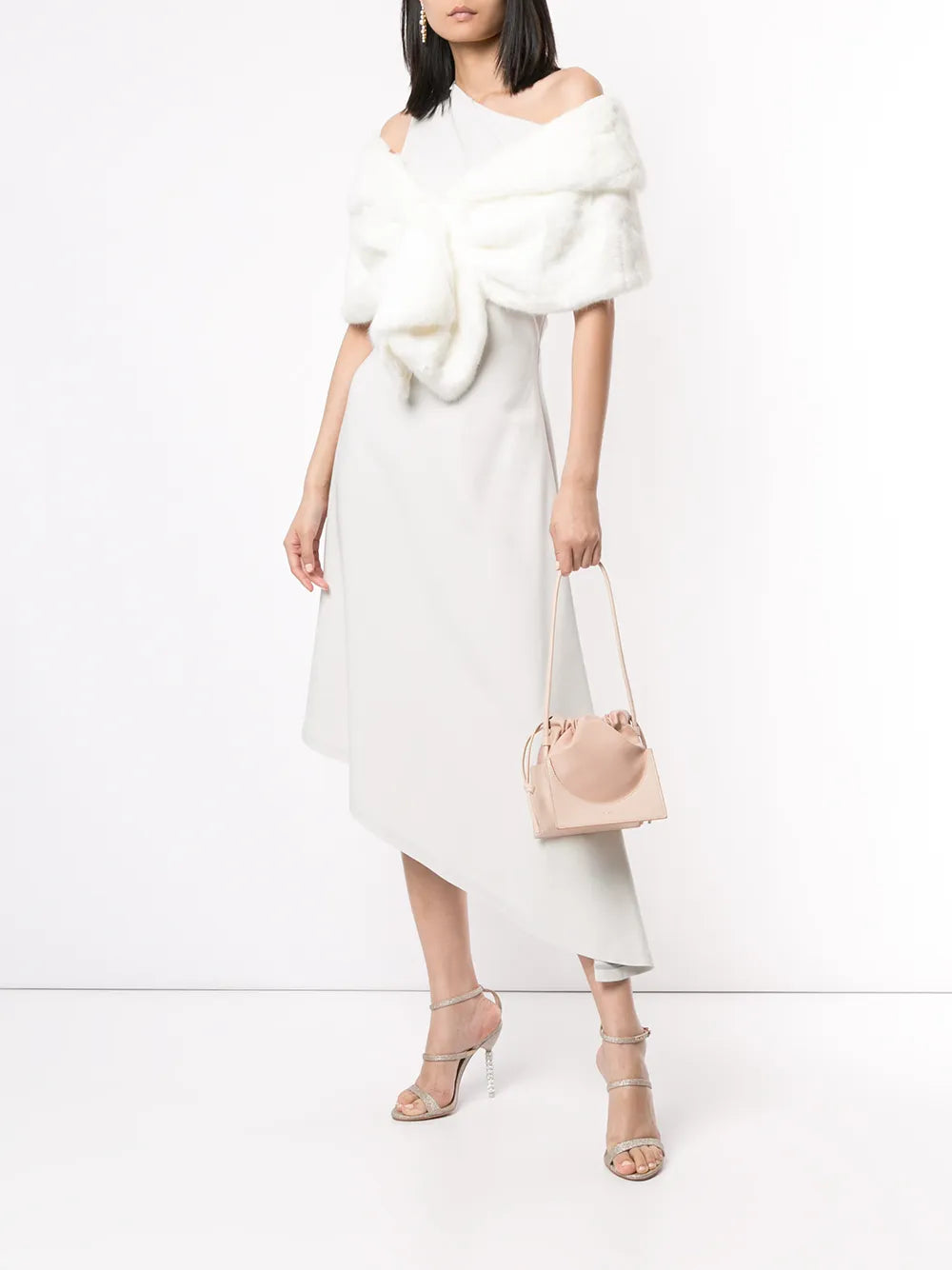 Champagne Faux-Fur Shawl