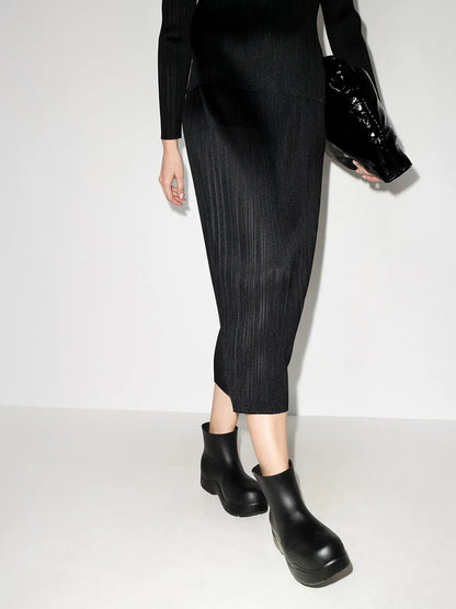 Pleated Midi Skirt