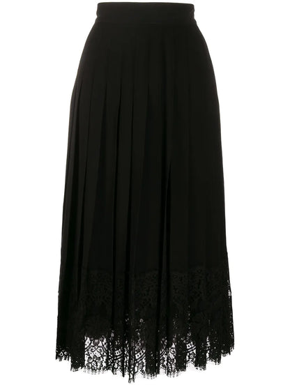 Lace-Trim Maxi Skirt