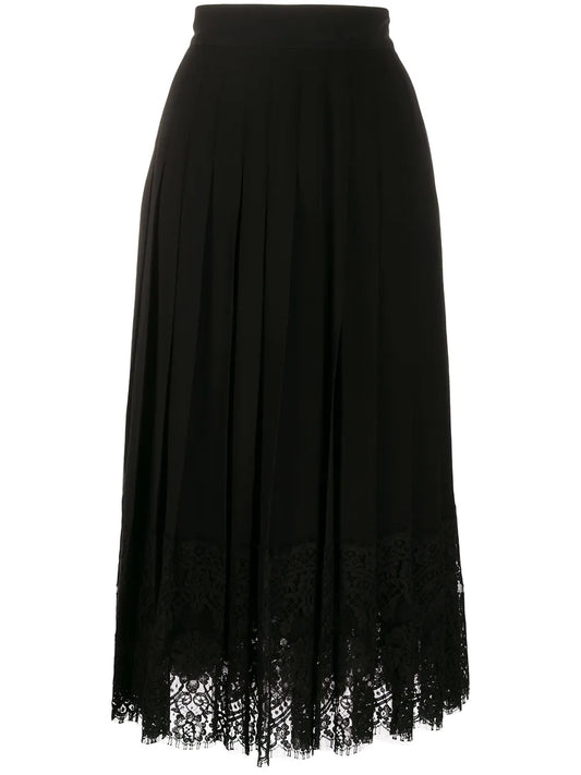 Lace-Trim Maxi Skirt