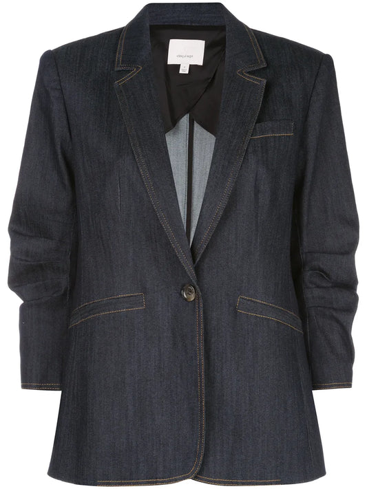 Khloe Single Breasted Denim Blazer
