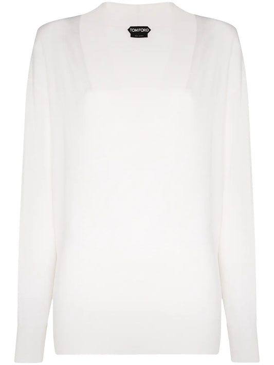 V-Neck Long-Sleeved Sweater