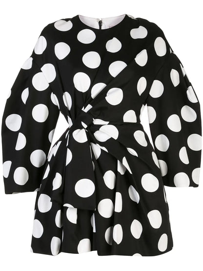 Polka Dot Bow Detail Dress