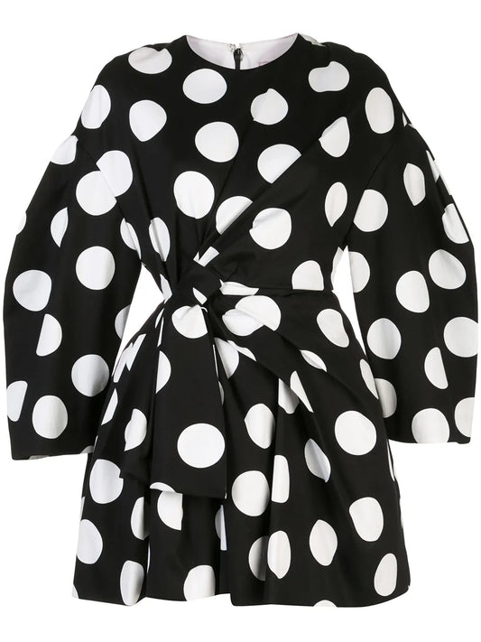 Polka Dot Bow Detail Dress