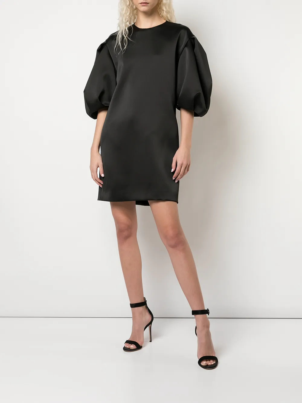 Puff Sleeves Shift Dress