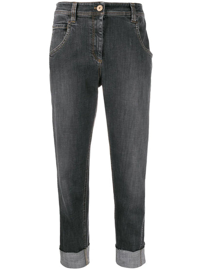 High Rise Cropped Jeans