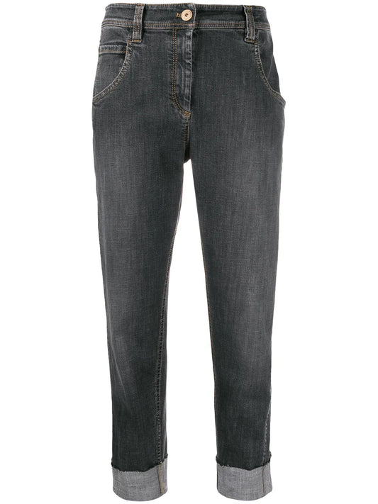 High Rise Cropped Jeans