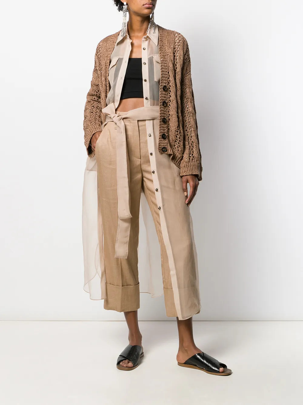 Straight Leg Cropped Trousers