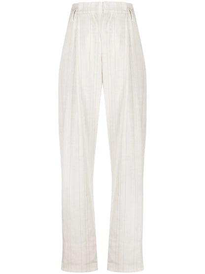 Pleated High-Waisted Trousers