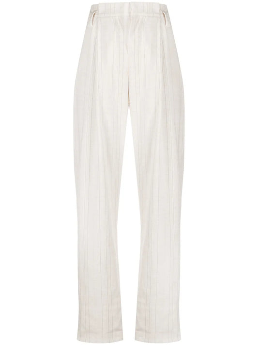 Pleated High-Waisted Trousers